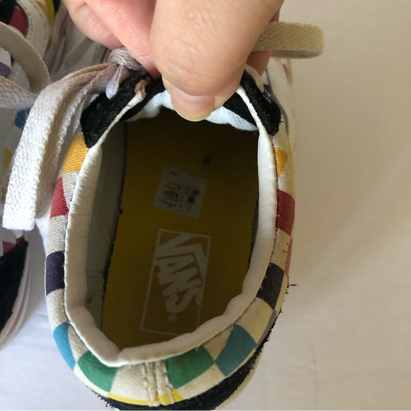 VANS Rainbow Check Old Skool Kids Size 1 - Picture 5 of 9